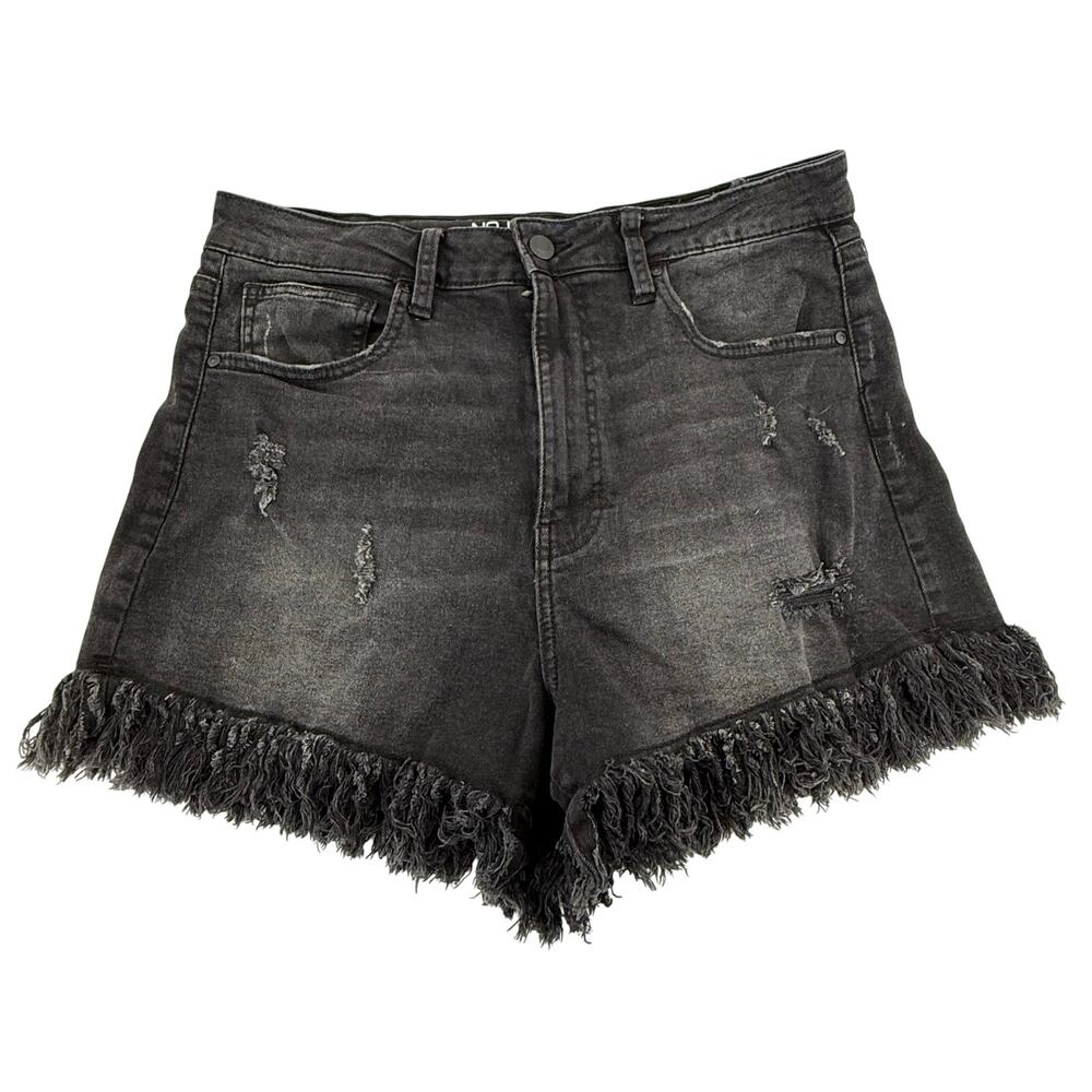 No Boundaries Black Distressed Denim Shorts 13